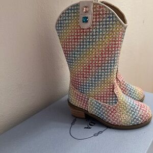 Lola + The Boys Multicolor Rhinestone Girls' Cowboy Boots